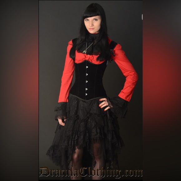 SMALL VELVET PRINCESS CORSET - Picture 4 of 13